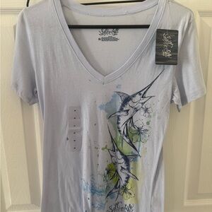 Salt Life Women's Light Blue Marlin Tee